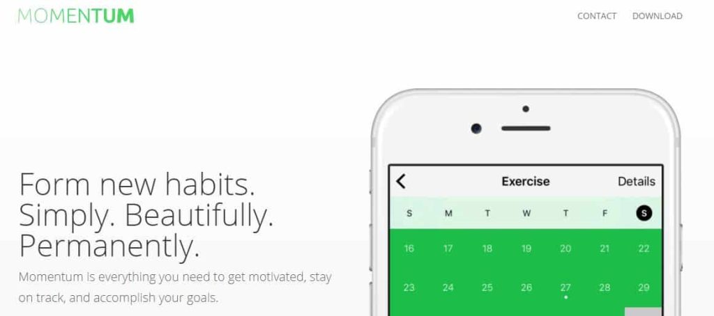 Momentum habit tracking app