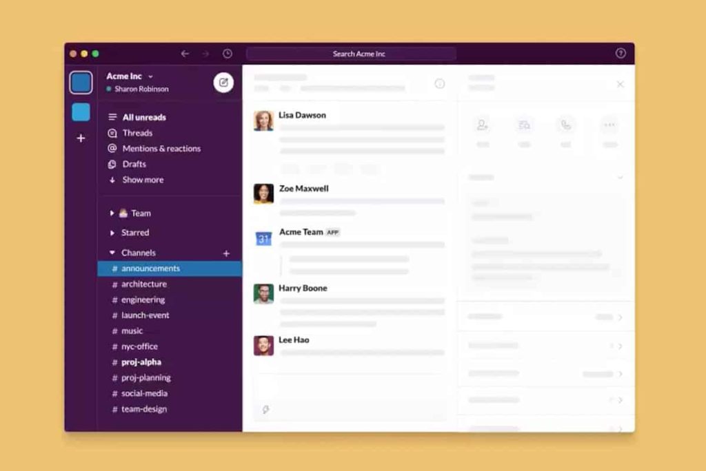 slack for communication