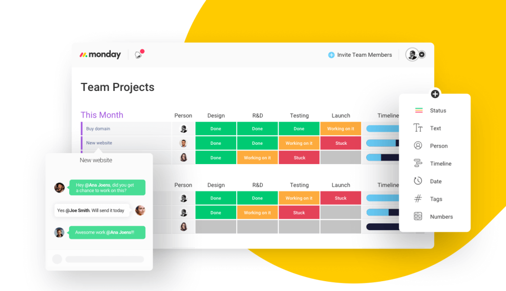 task management with monday da pulse